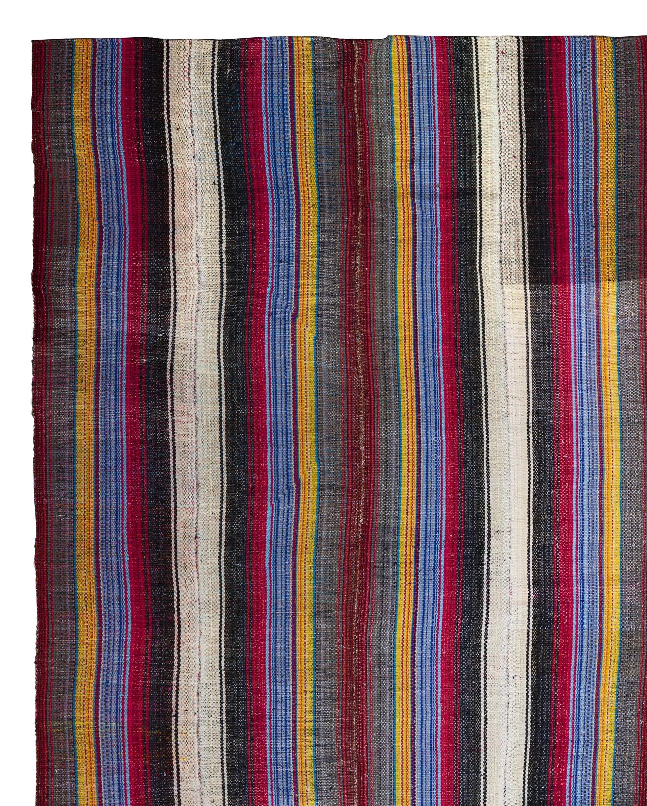 Multicolor Wolle Flachgewebe Teppich 11 ft x 14 ft , Zimmer Größe für Wohnzimmer im Zustand „Hervorragend“ im Angebot in Dallas, TX