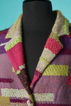 Multicolor wool jacquard skirt suit Christian Lacroix Bazar