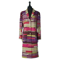 Tailleur jupe en jacquard de laine multicolore Christian Lacroix Bazar