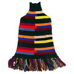 Used Multicolor wool poncho with a high neck by Pucci