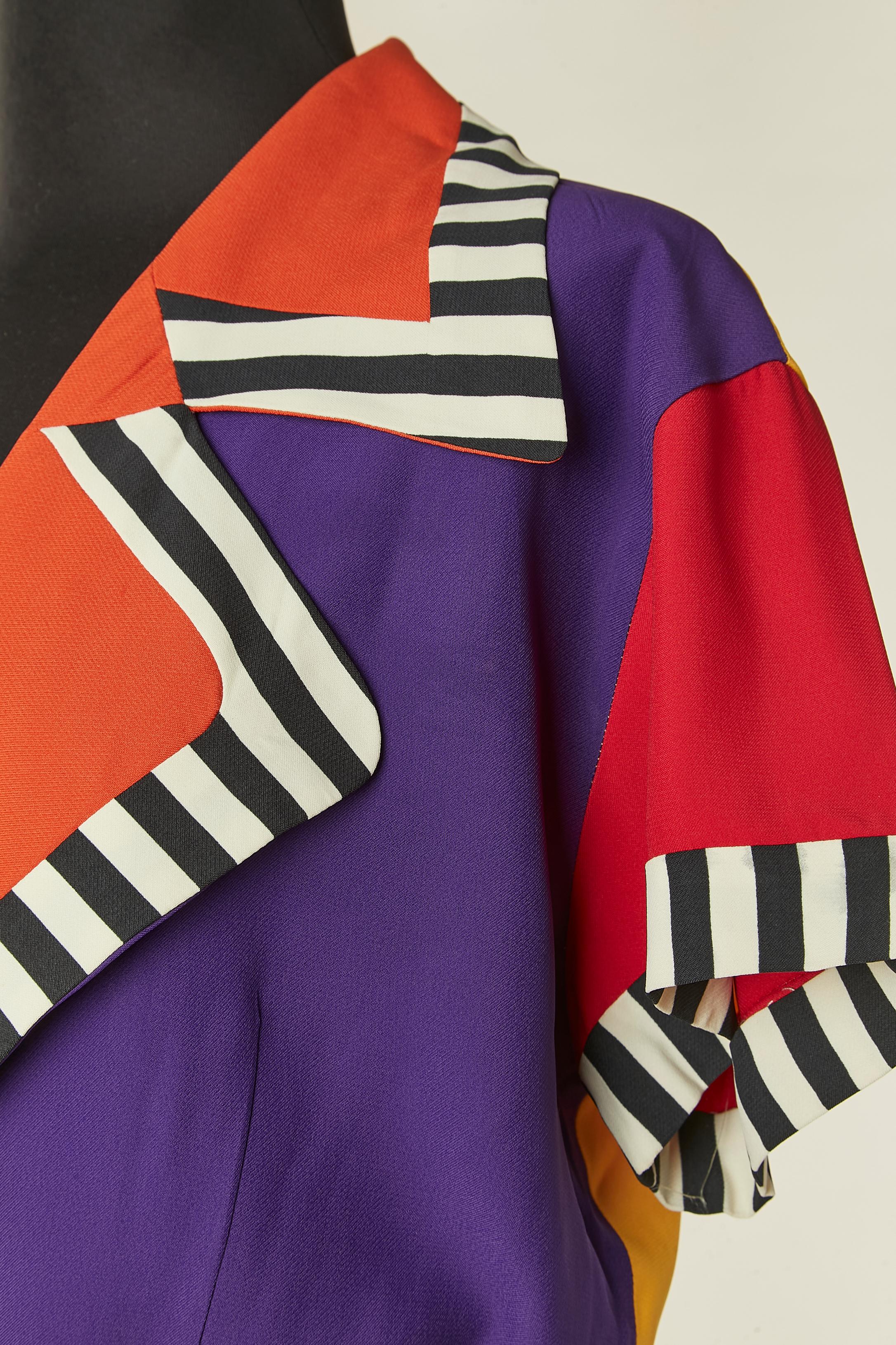 Chaqueta envolvente multicolor de manga corta MOSCHINO COUTURE en Bueno estado para la venta en Saint-Ouen-Sur-Seine, FR