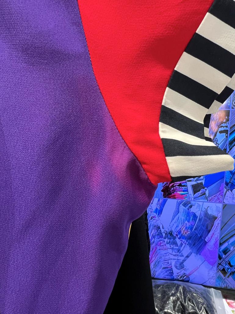 Chaqueta envolvente multicolor de manga corta MOSCHINO COUTURE en venta 2