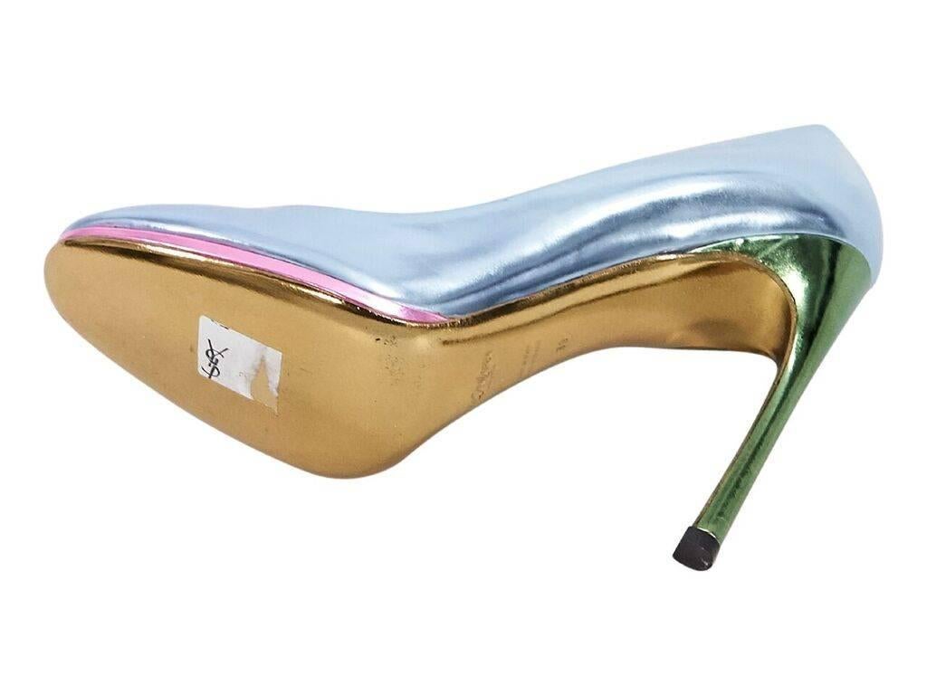 Multicolor Yves Saint Laurent Metallic Pumps In Good Condition In New York, NY