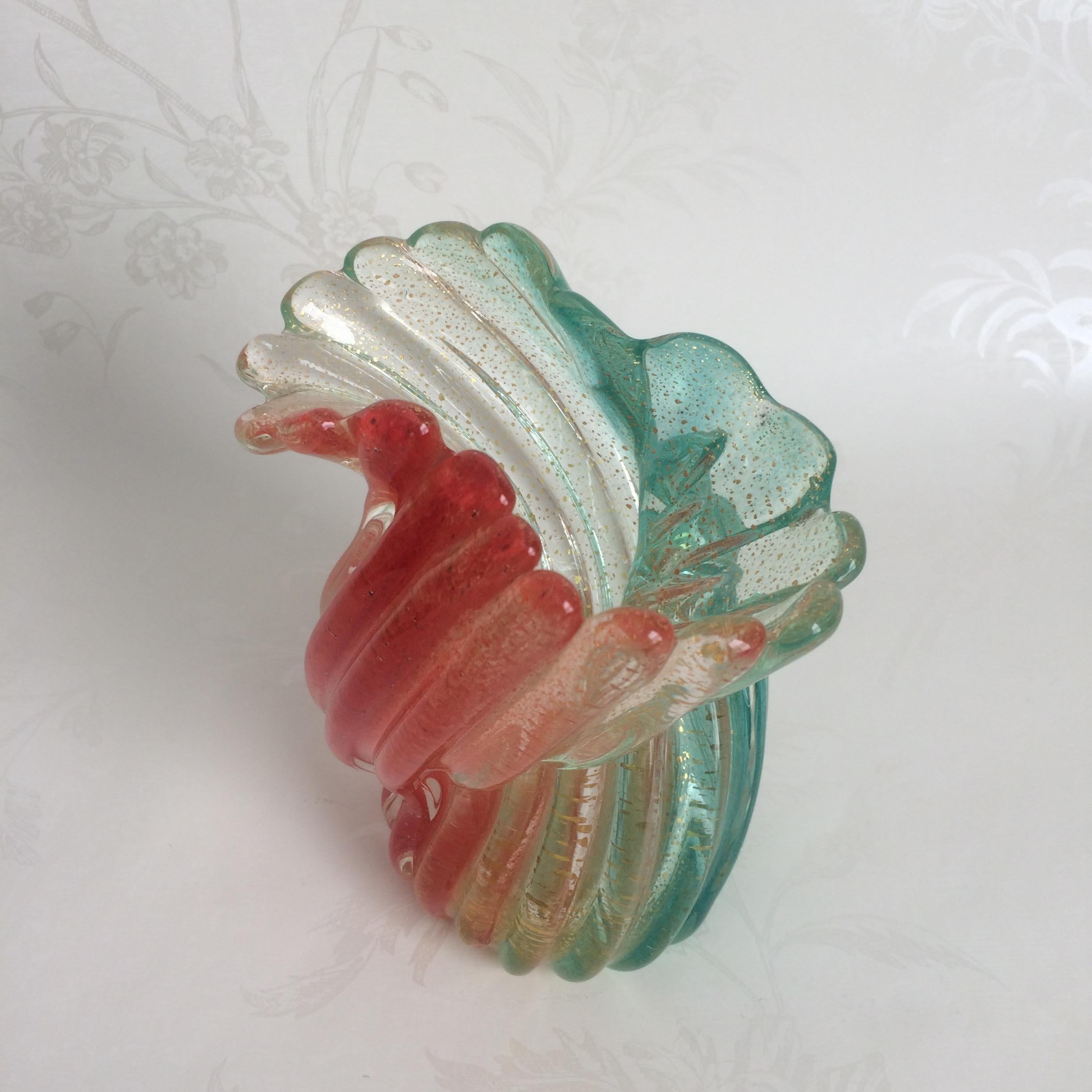 Mid-Century moderno Vaso in vetro di Murano Archimede Seguso Raro Polveri RITORTO Model No. in vendita
