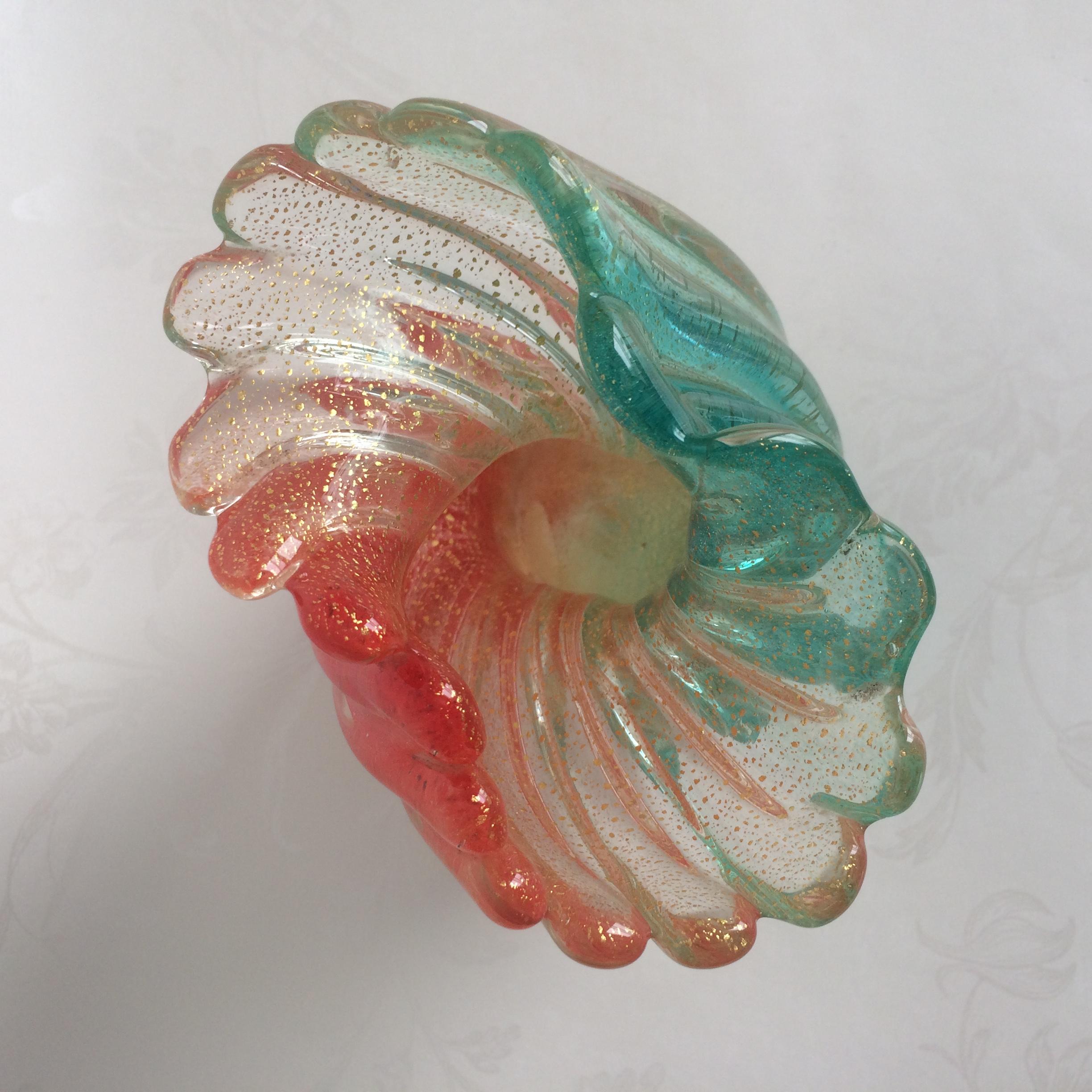 Italiano Vaso in vetro di Murano Archimede Seguso Raro Polveri RITORTO Model No. in vendita