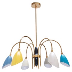 Lustre italien multicolore des années 1950