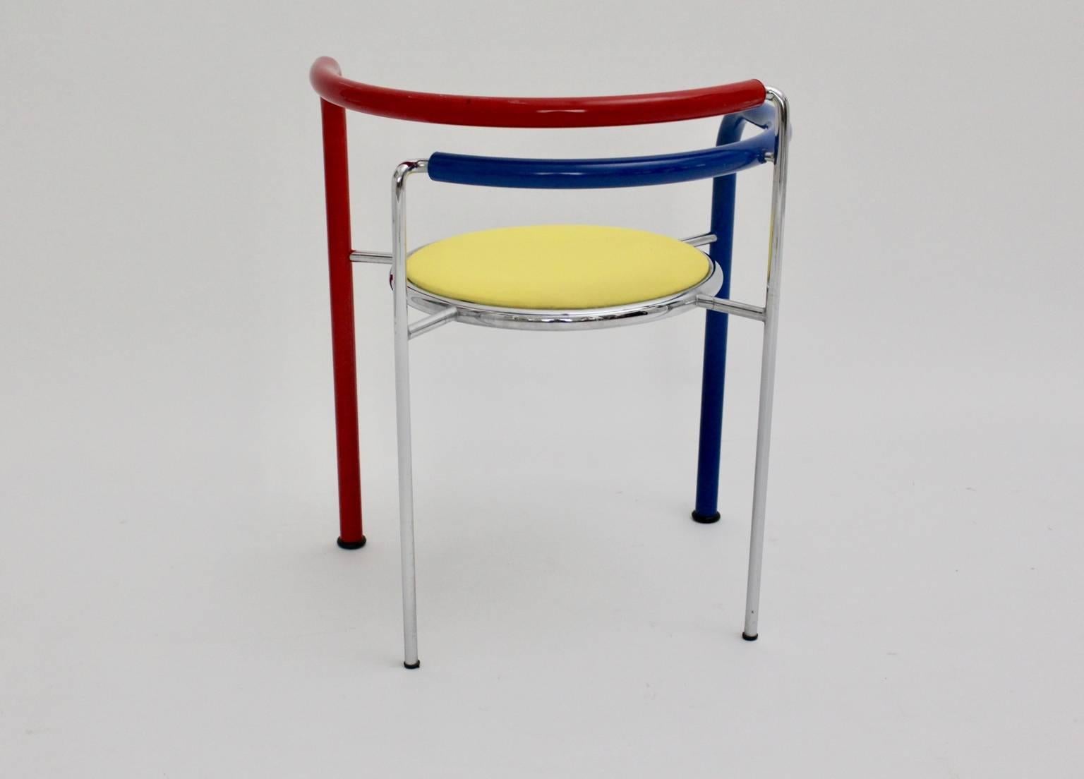 Multicolored Vintage Armchairs by Rud Thygesen and Johnny Sorensen, circa 1989 For Sale 10
