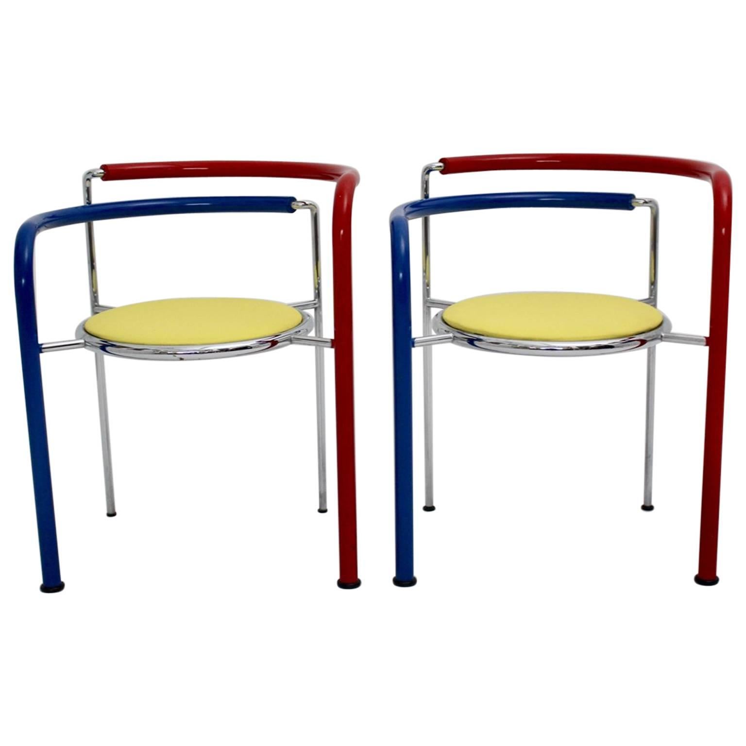 Multicolored Vintage Armchairs by Rud Thygesen and Johnny Sorensen, circa 1989 For Sale