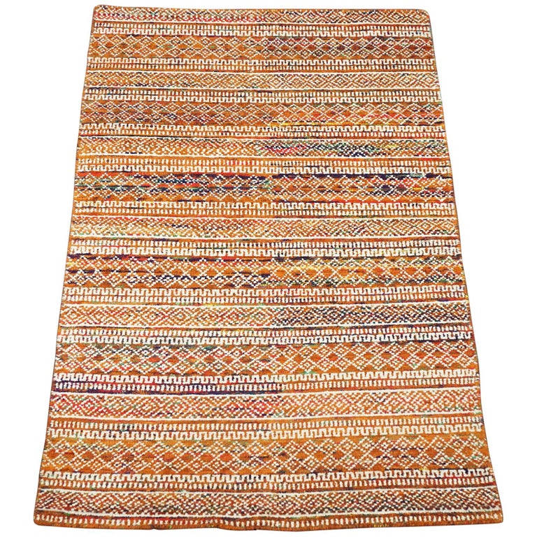Multicolored Bamboo Silk Area Rug For Sale at 1stdibs