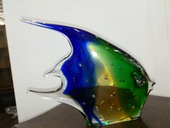Multicolored Blown Glass Fish