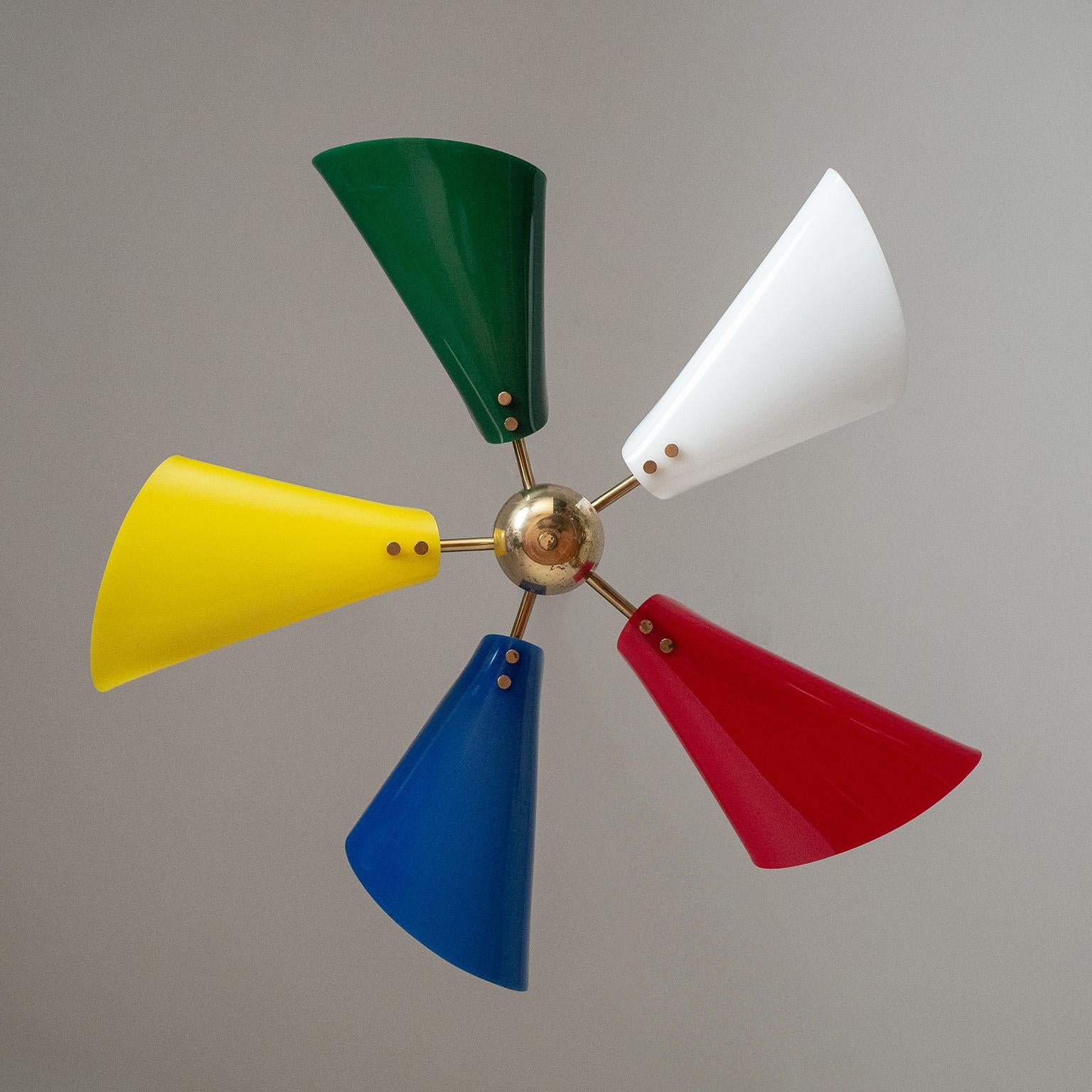 Mid-20th Century Multicolored Ceiling Light, circa 1960 For Sale
