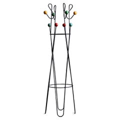 Vintage Multicolored Coat Rack Stand by Roger Feraud