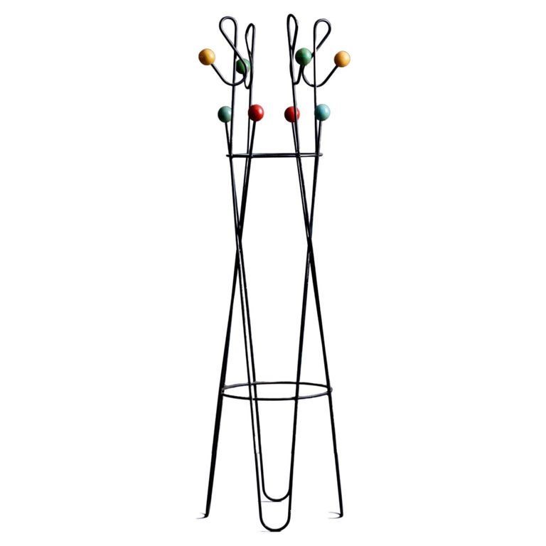 Multicolored Coat Rack Stand by Roger Feraud For Sale at 1stDibs