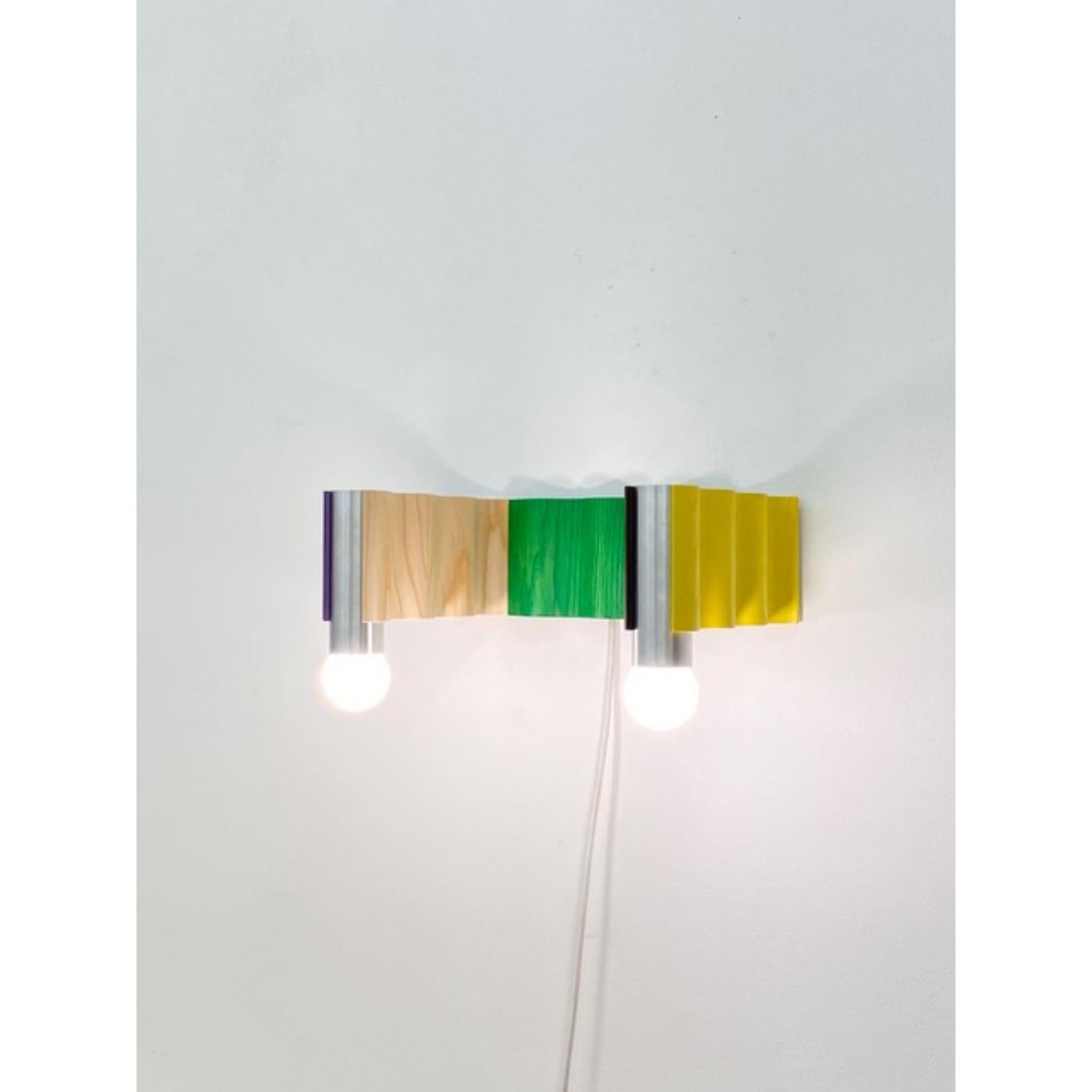 Multicolored Corrugation Lights Double Sconce by Theodora Alfredsdottir In New Condition For Sale In Geneve, CH