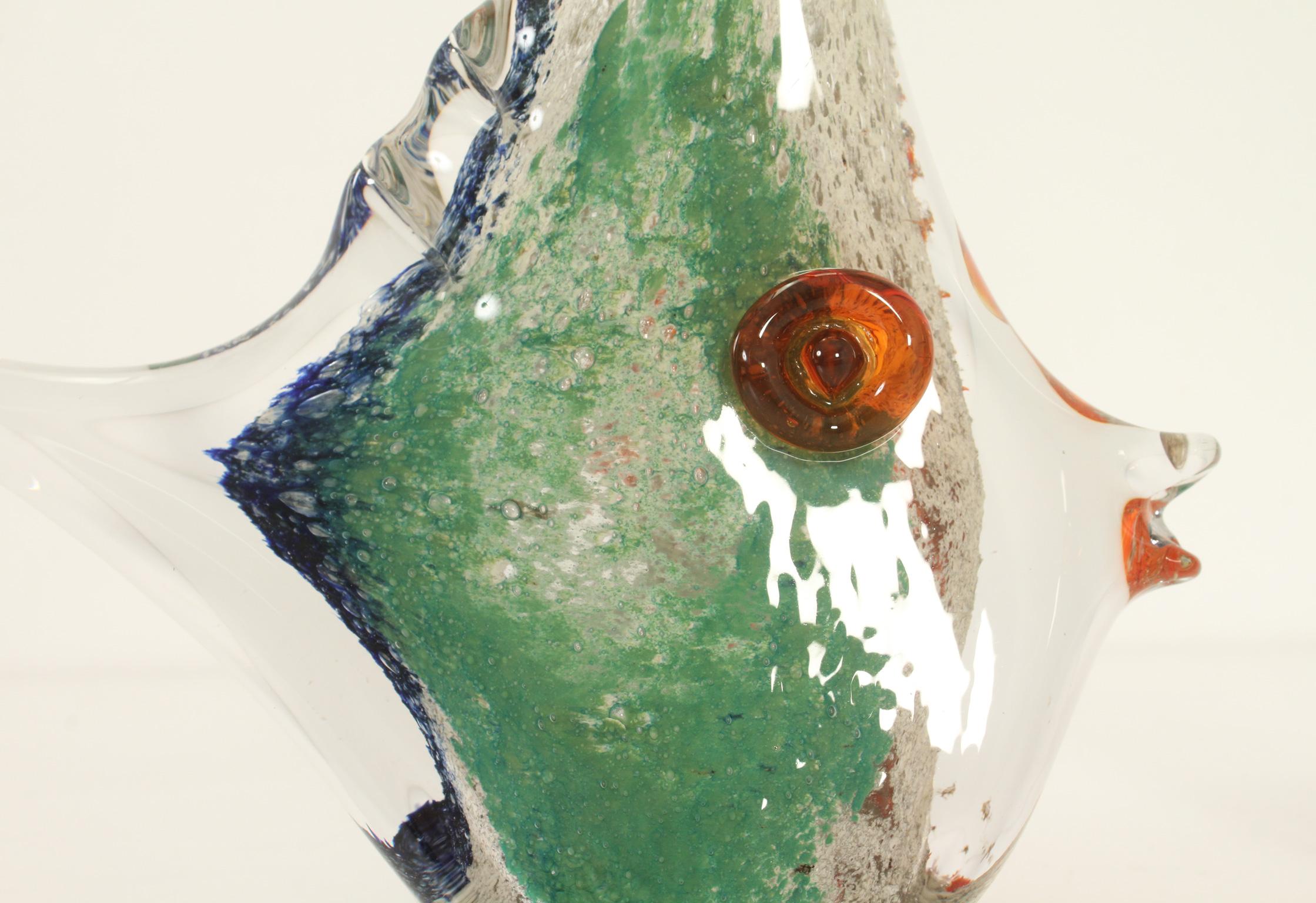 Mid-20th Century Multicolored Fish Sculpture by Stil Murano, Italy, 1950's For Sale