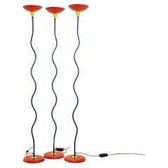 Multicolored floor lamps in Memphis style, 1980s - 3 available
