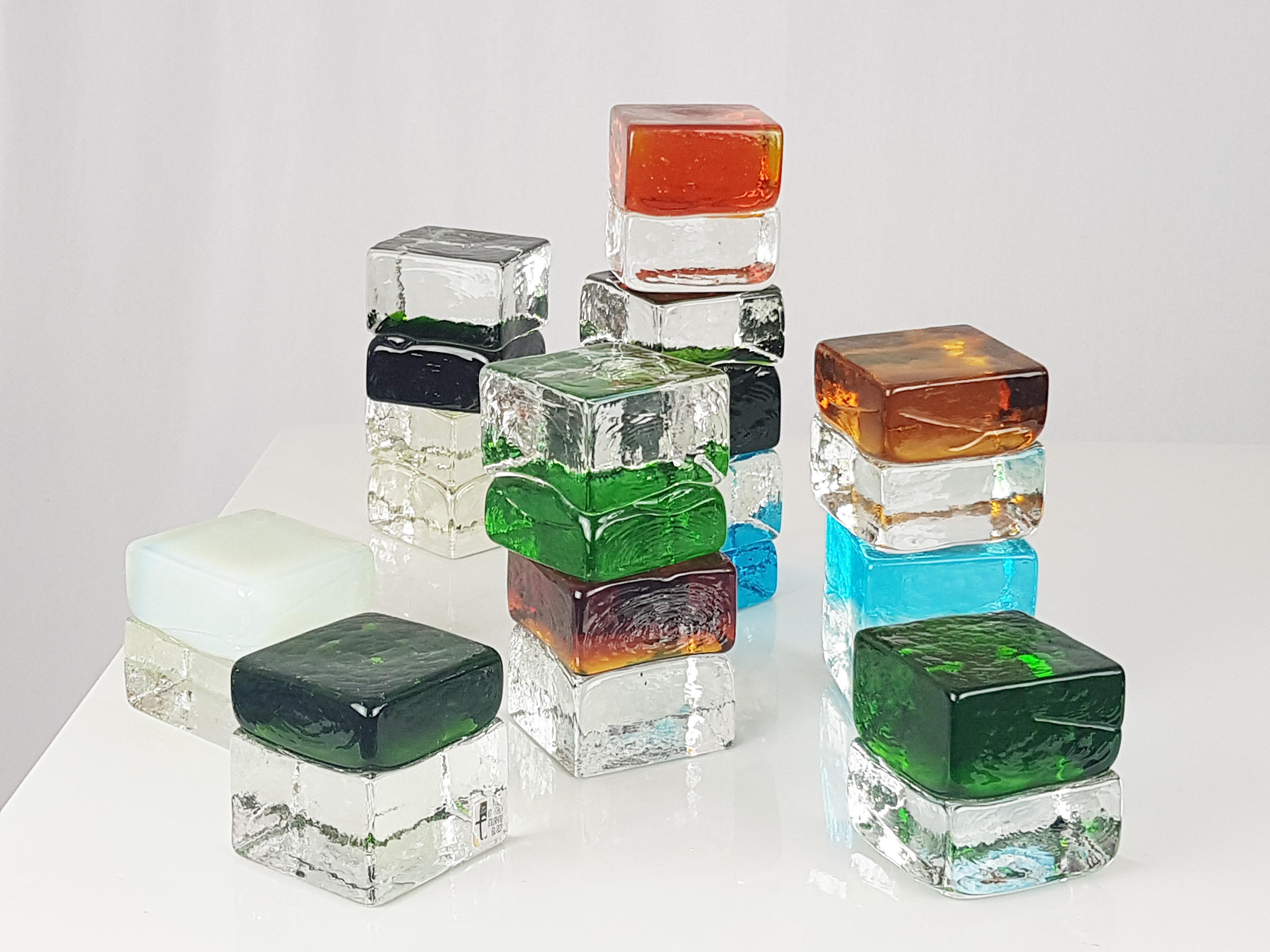 Italian Multicolored Glass Paperweight by Giusto Toso for Fratelli Toso, 1961, Set of 12