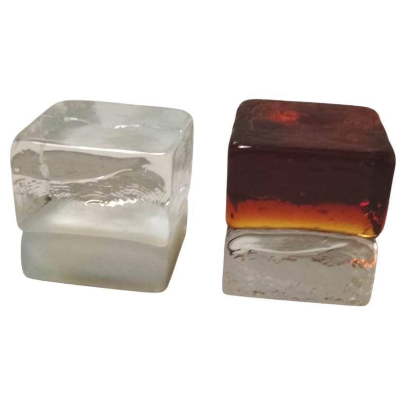 Briefbeschwerer aus mehrfarbigem Glas von Giusto Toso für Fratelli Toso, 1961, 2er-Set