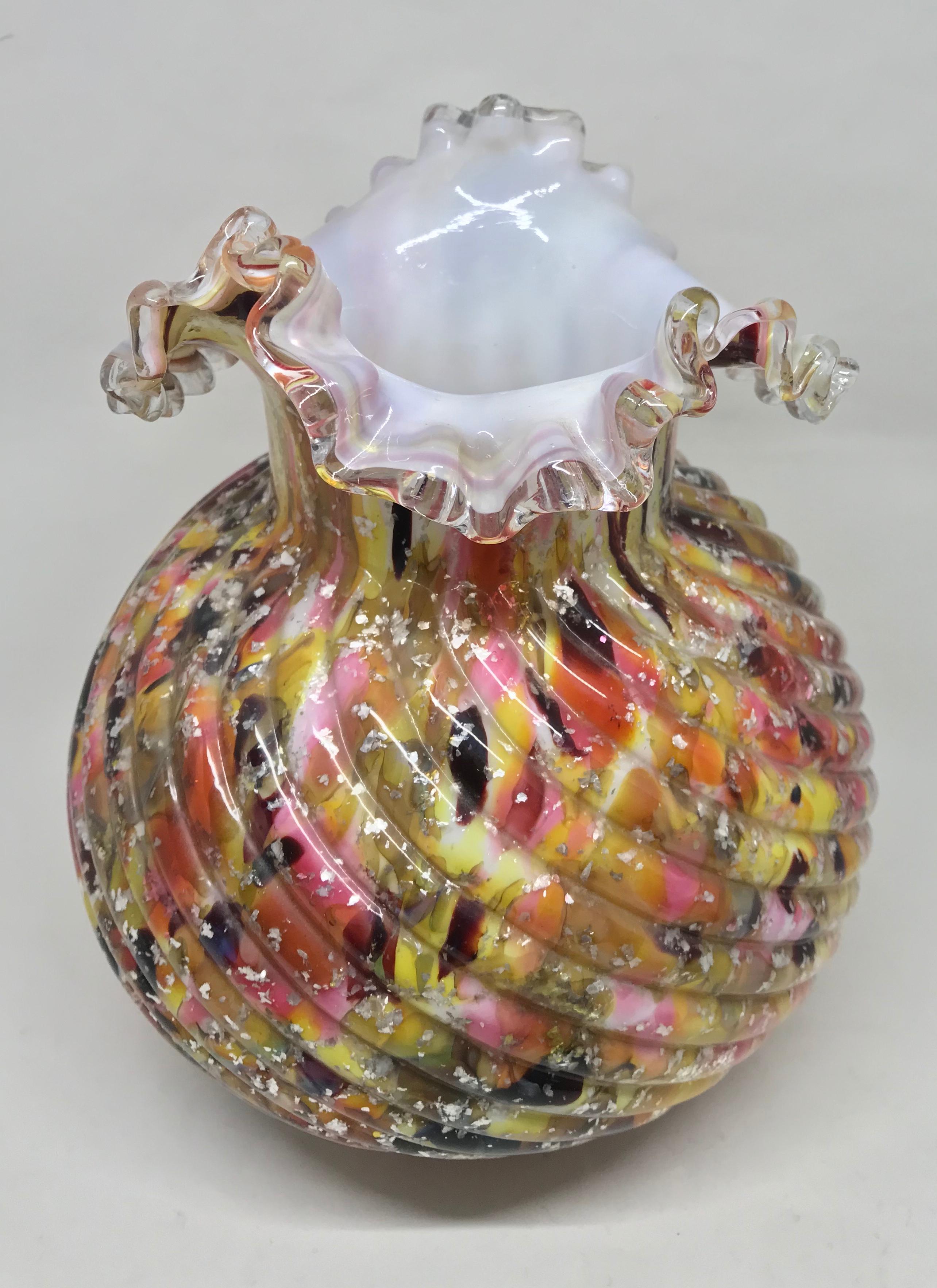 Multicolored Glass Pitcher In Good Condition For Sale In New York, NY
