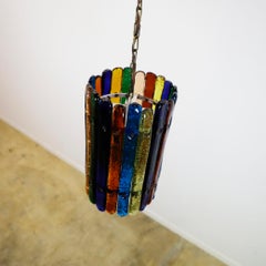 Multicolored Handcrafted Glass Pendant Lamp by Felipe Delfinger