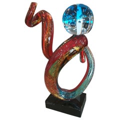 Multicolored Italian Modern Abstract Sculpture