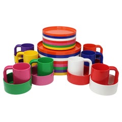 Multicolored Massimo Vignelli for Heller Dinnerware - Set of 32