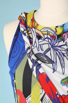 Multicolored  Medusa print jersey dress Versace