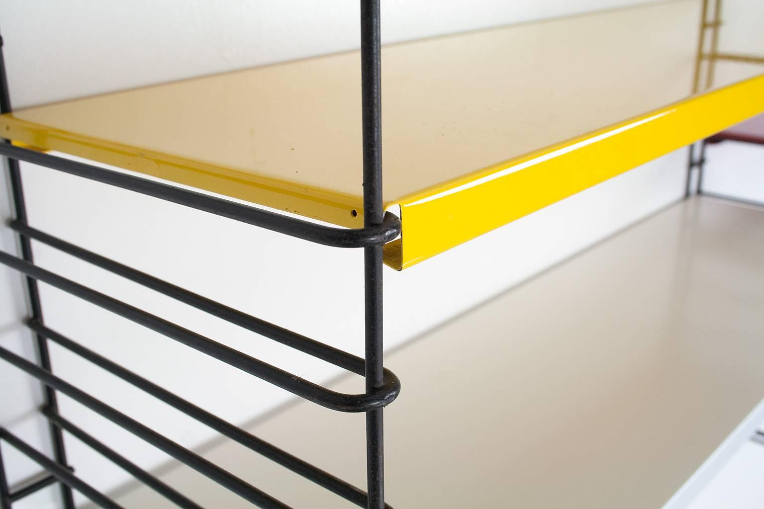 Multicolored Metal Wall Rack by Adrian Dekker for Tomado Holland, 1953 In Excellent Condition In Beek en Donk, NL