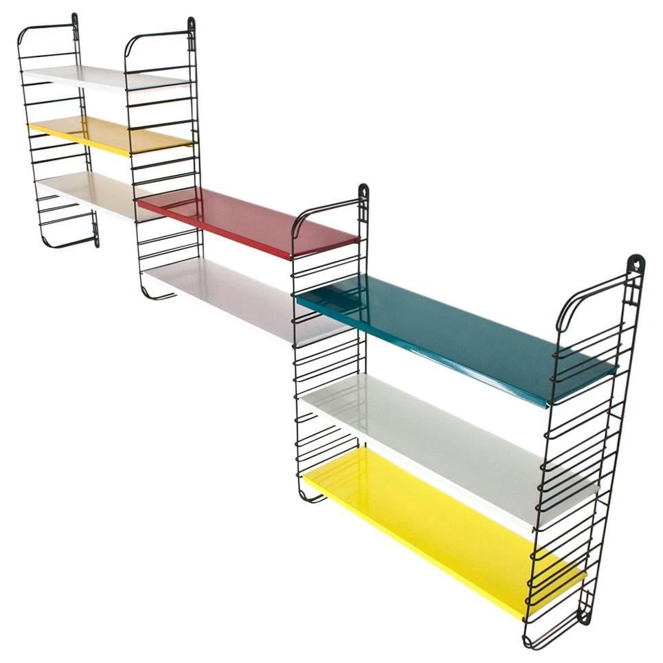 Multicolored Metal Wall Rack by Adrian Dekker for Tomado Holland, 1953