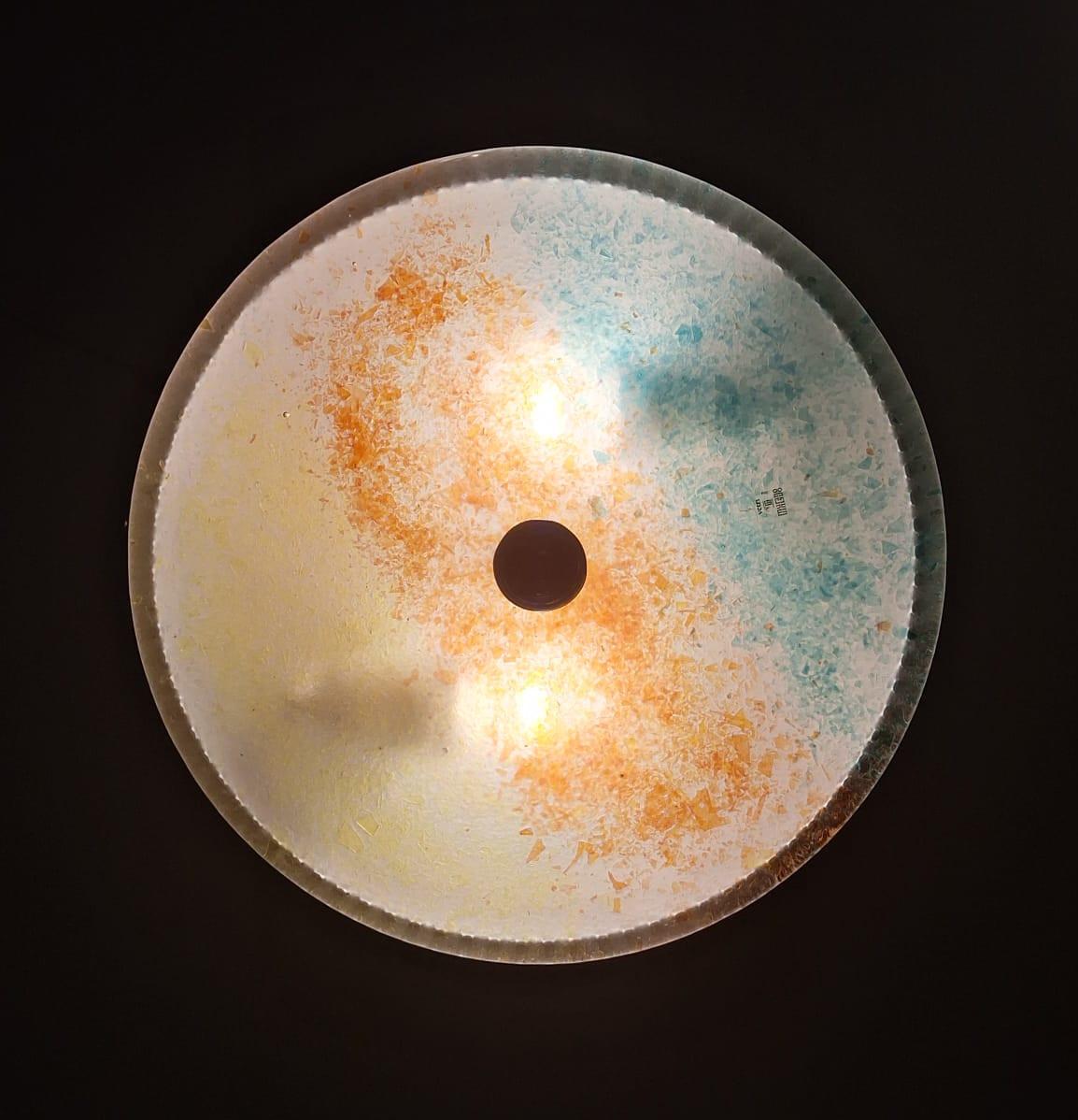 Multicolored Murano Flush Mount, 4 Available For Sale 2