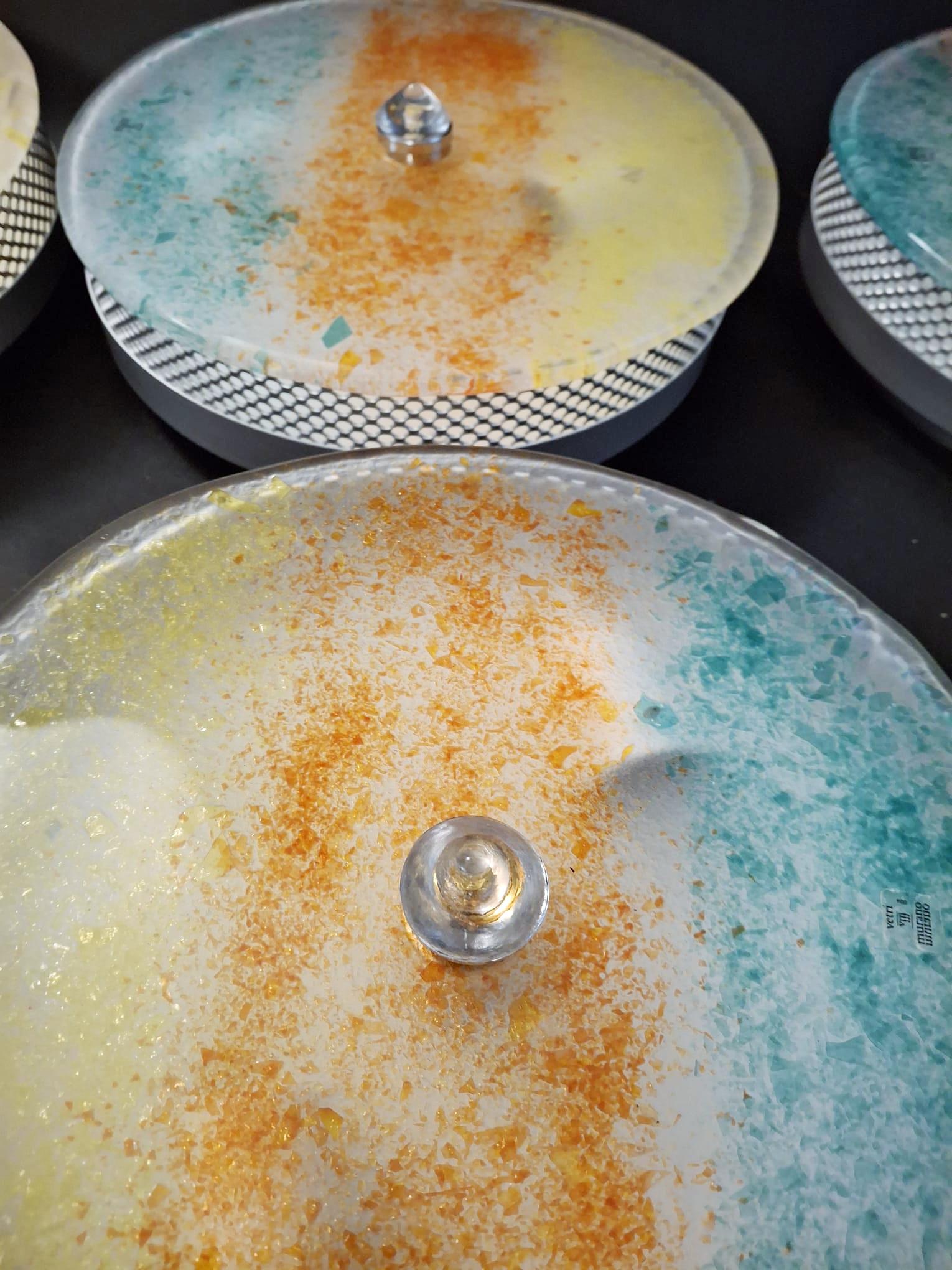 Multicolored Murano Flush Mount, 8 Available For Sale 5