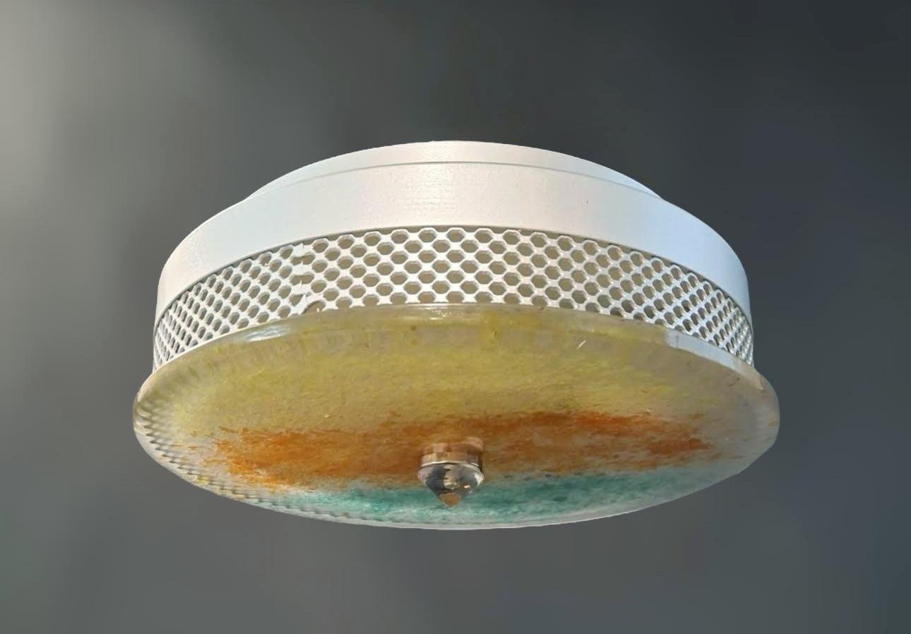 Mid-Century Modern Multicolored Murano Flush Mount, 8 Available For Sale