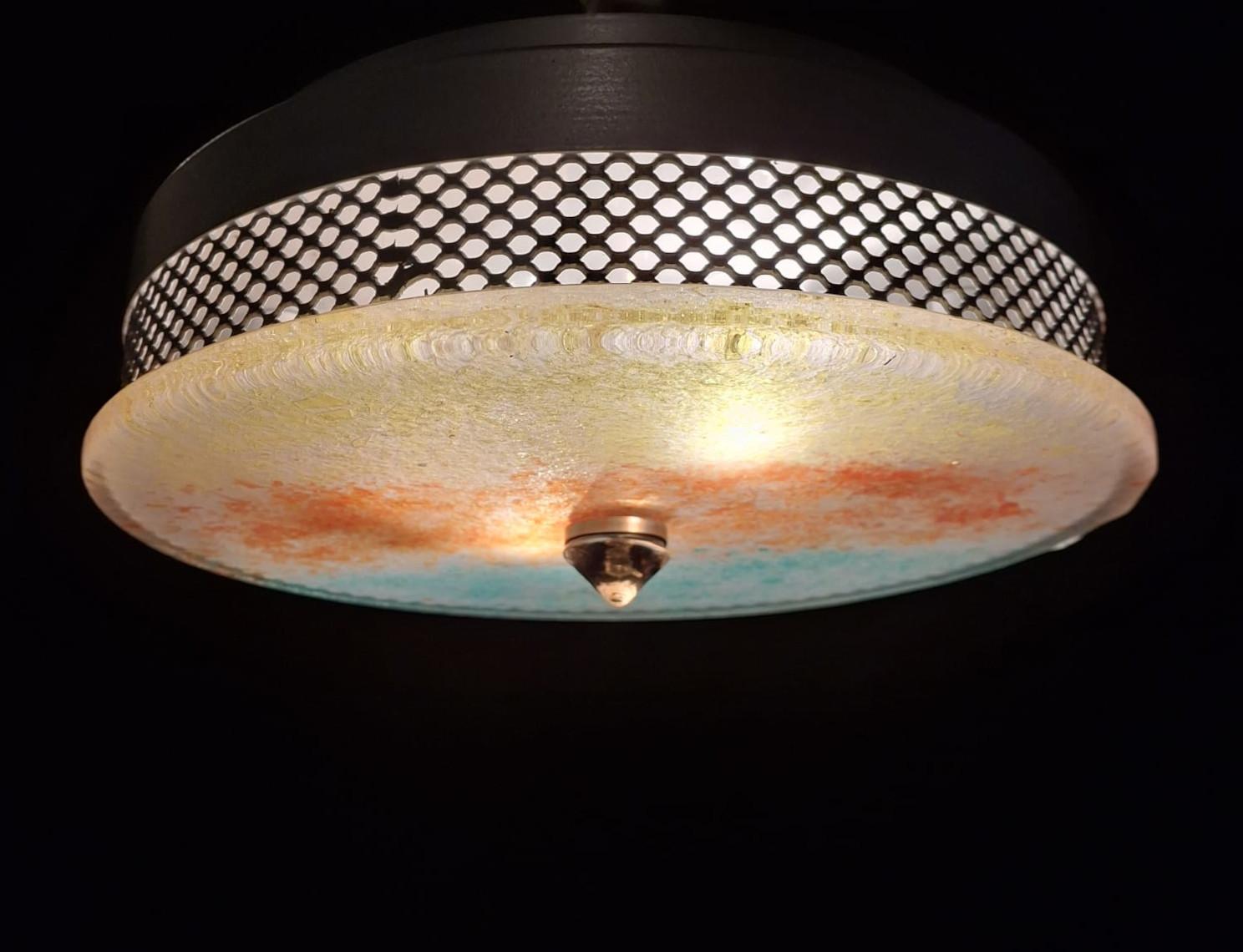 Multicolored Murano Flush Mount, 8 Available For Sale 1