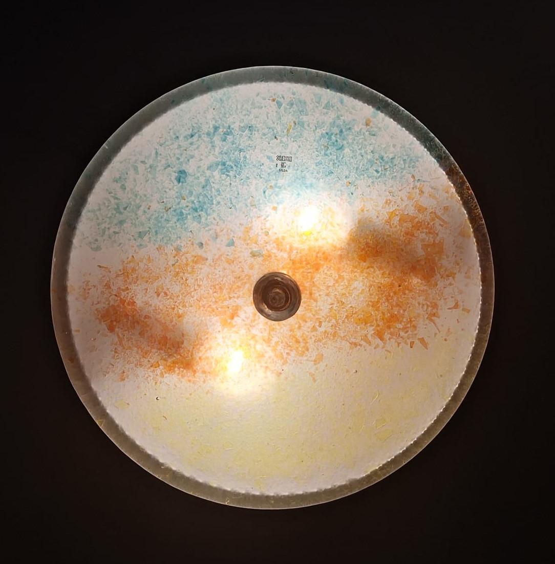 Multicolored Murano Flush Mount, 8 Available For Sale 2