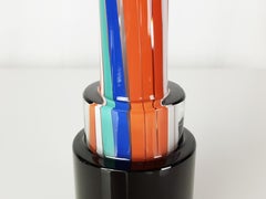 Multicolored Murano Glass 1980s/90s advertisement paperweight by VeArt Pirelli