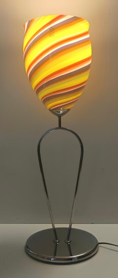 Multicolored Murano Glass Table Lamp by Leucos, Italy 1980s