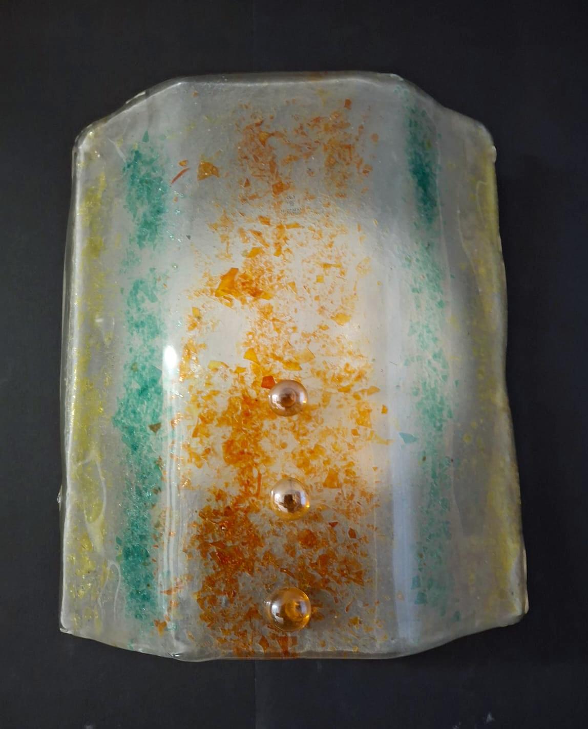 Italian Multicolored Murano Sconce, 5 Available For Sale