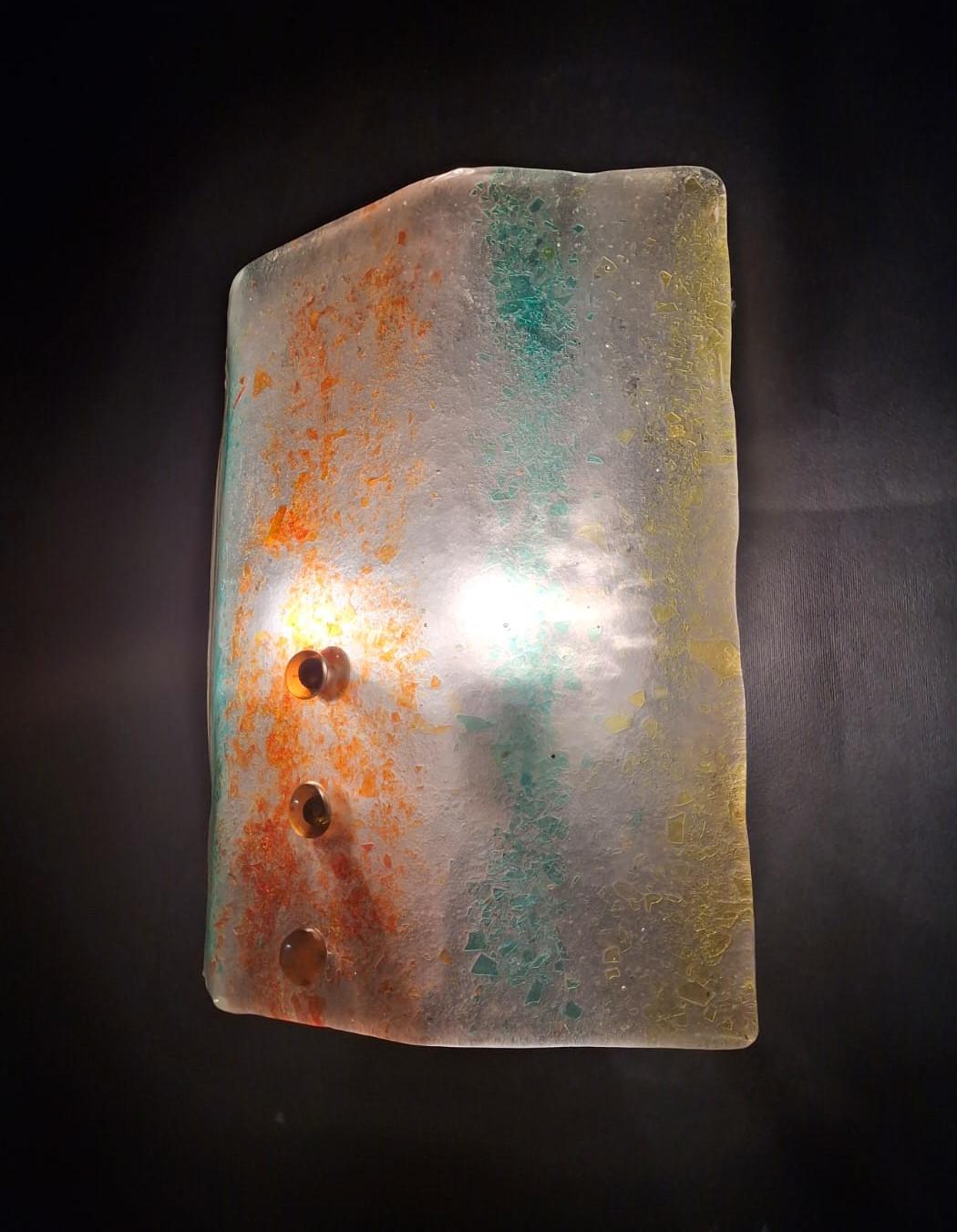 Multicolored Murano Sconce, 5 Available For Sale 1
