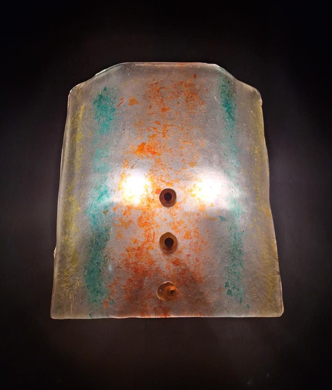 Multicolored Murano Sconce, 5 Available For Sale 2