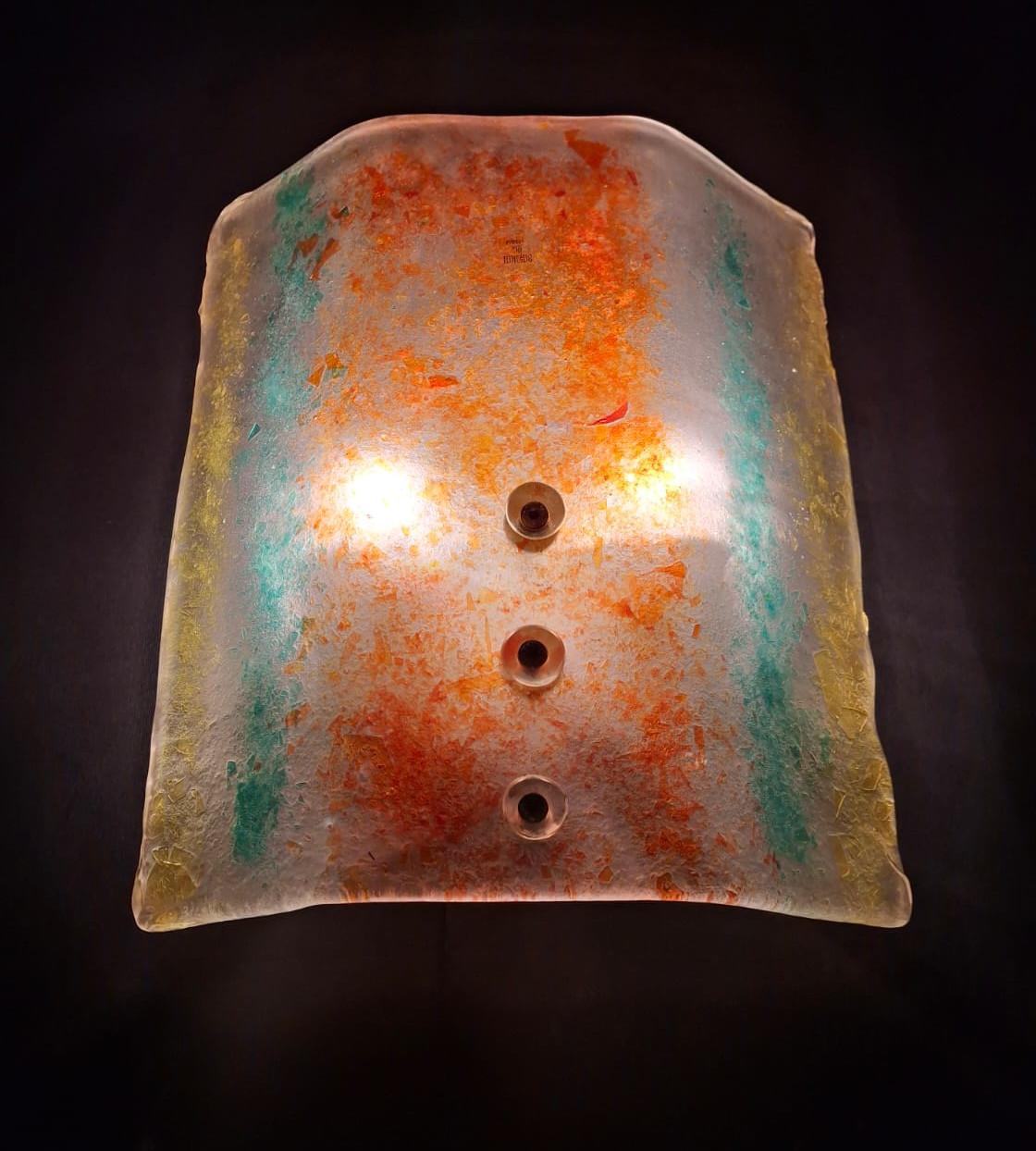 Multicolored Murano Sconce, 7 Available For Sale 3