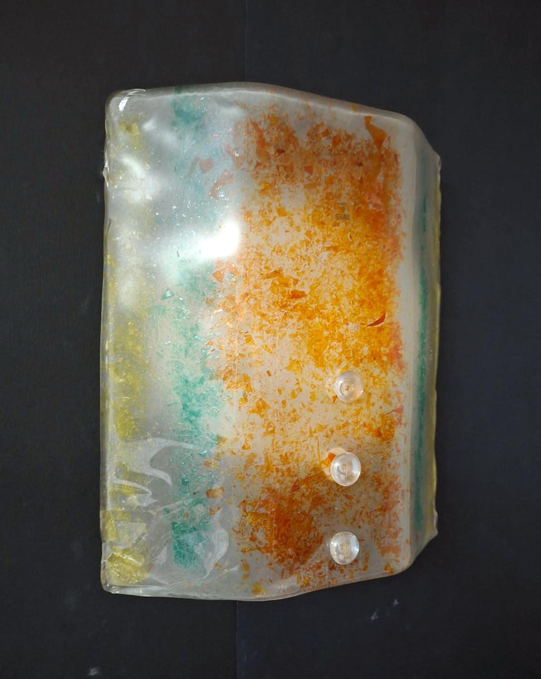 Italian Multicolored Murano Sconce, 7 Available For Sale