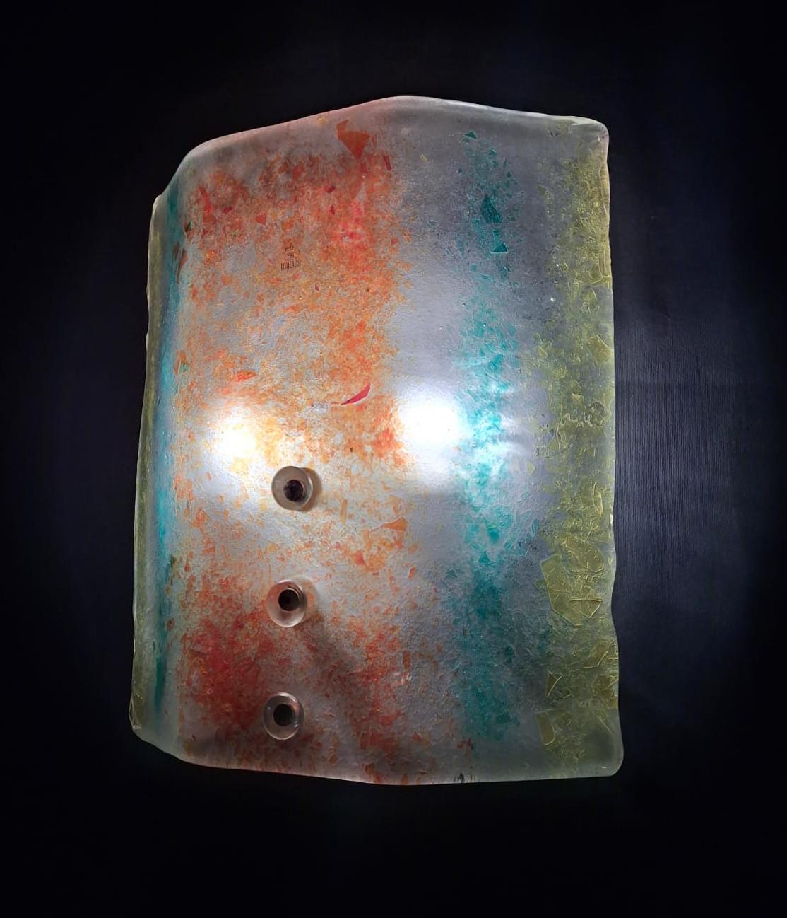 Multicolored Murano Sconce, 7 Available For Sale 1