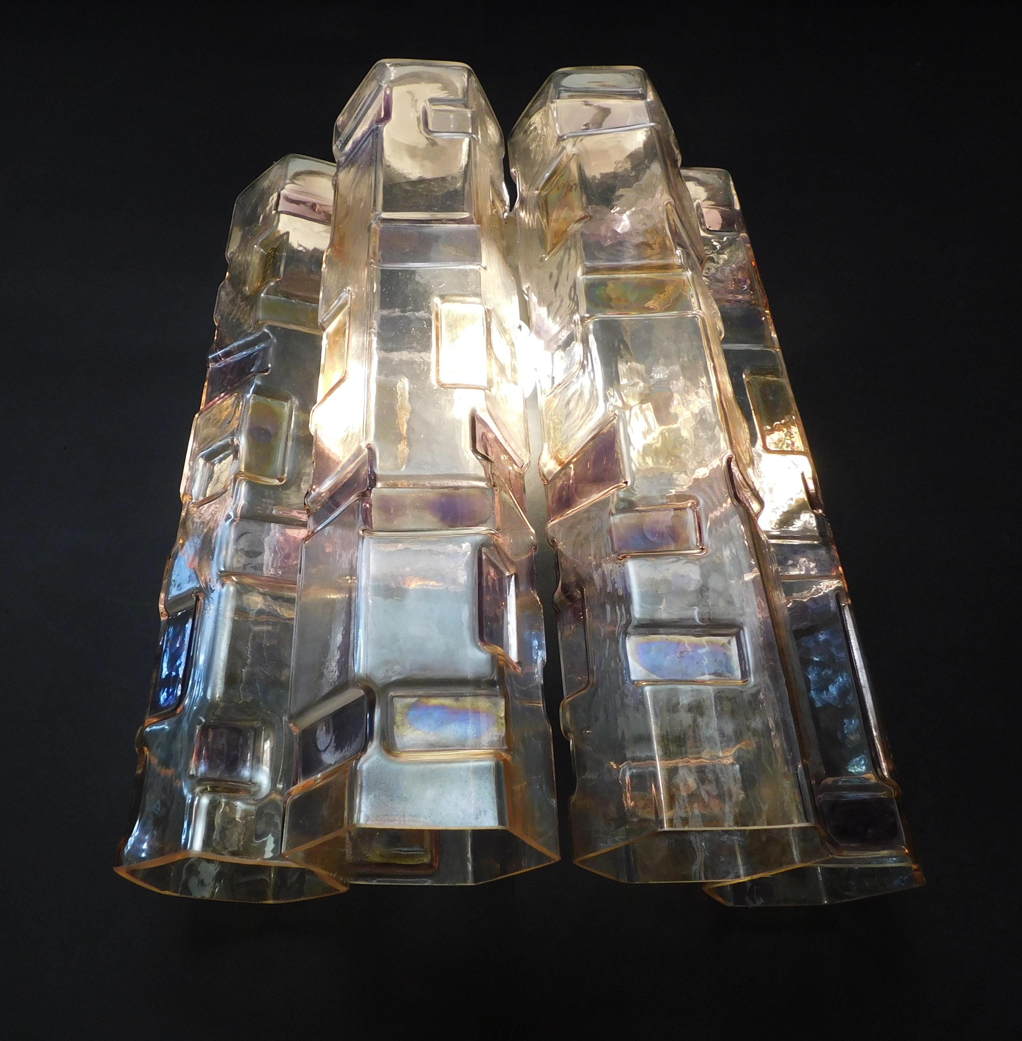 Multicolored Murano Tubes Sconce by Mazzega For Sale 1