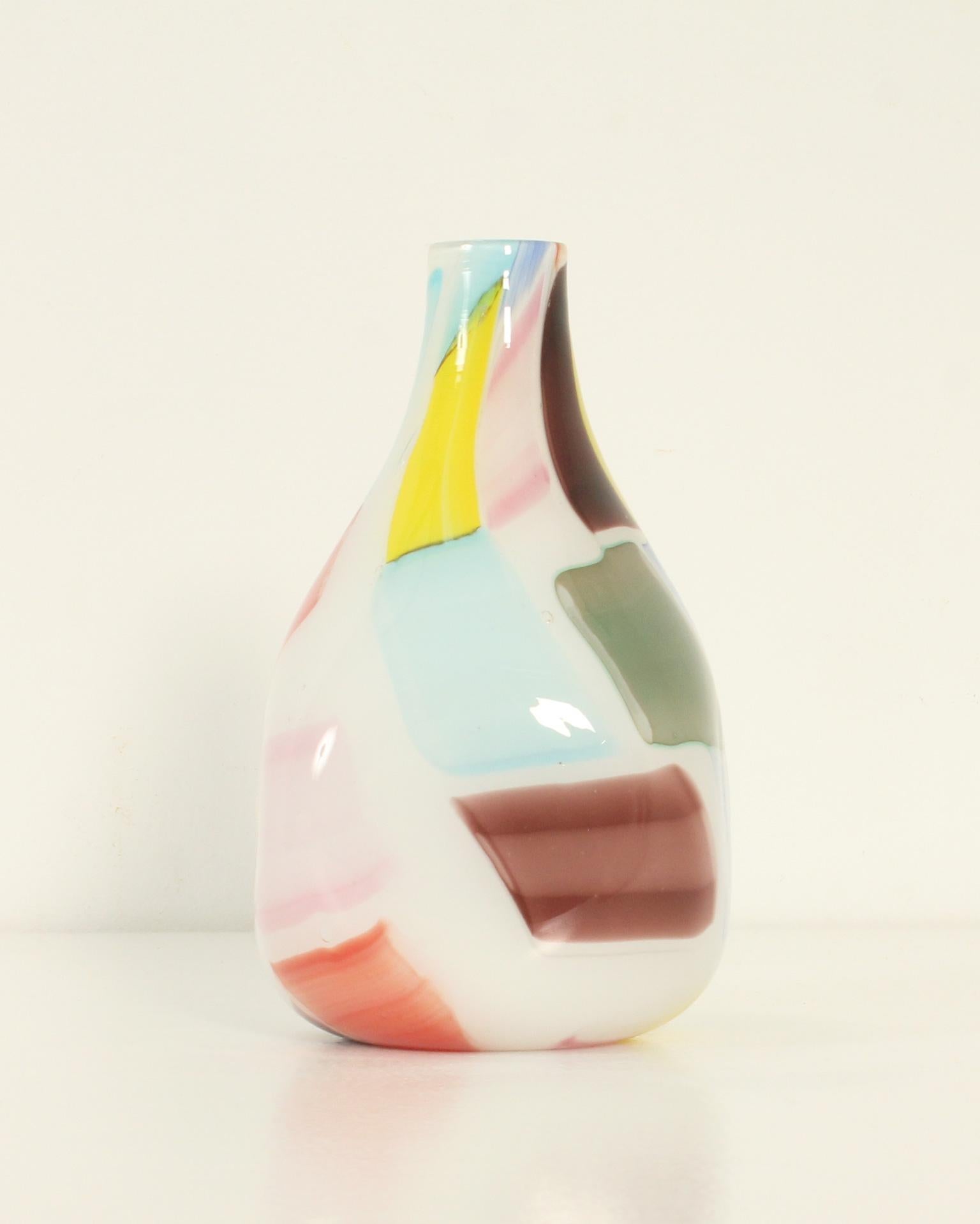 Mid-Century Modern Vase de Murano multicolore par Arte Nuova, Italie, années 1950 en vente