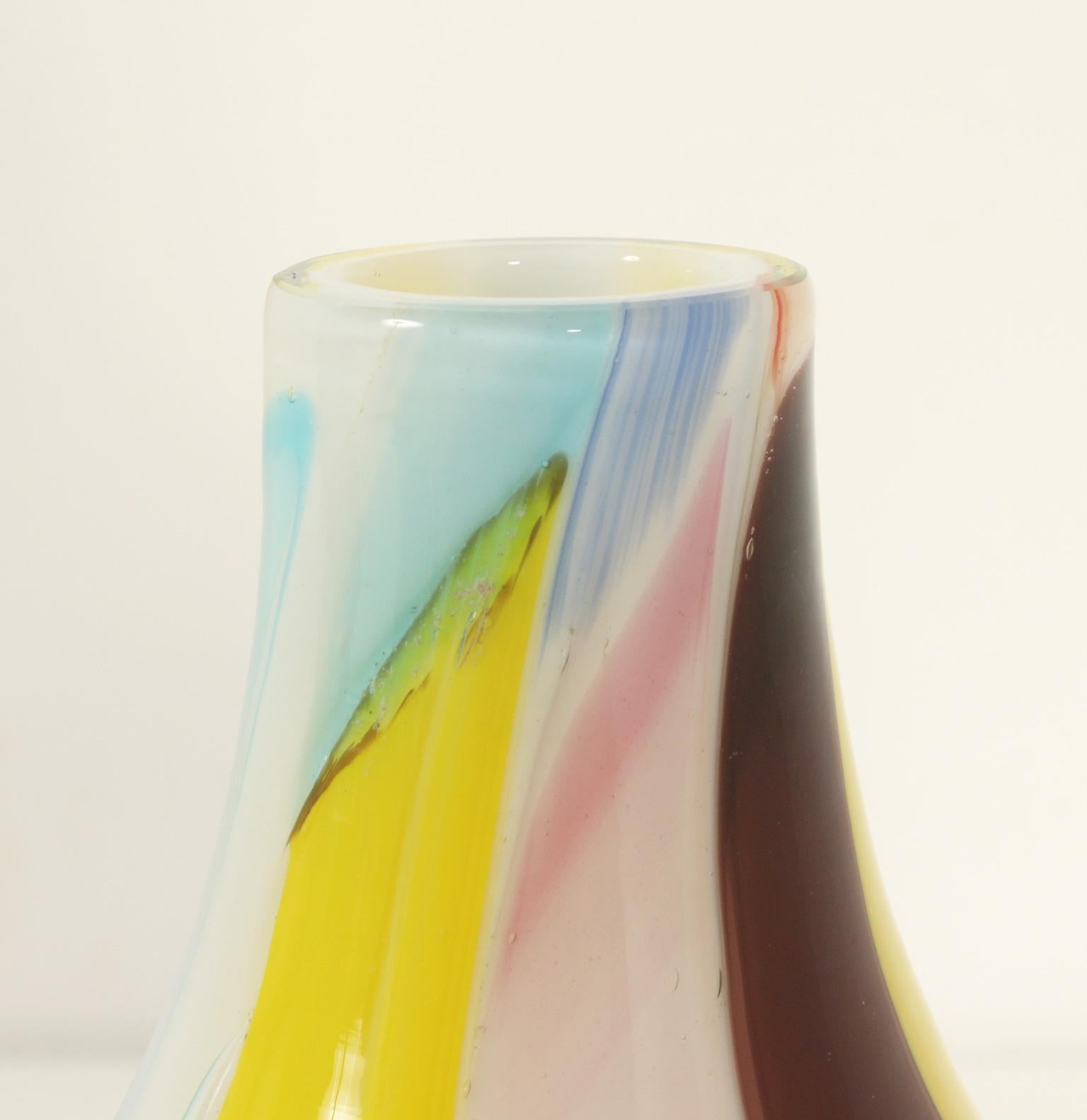 Vase de Murano multicolore par Arte Nuova, Italie, années 1950 Bon état - En vente à Barcelona, ES