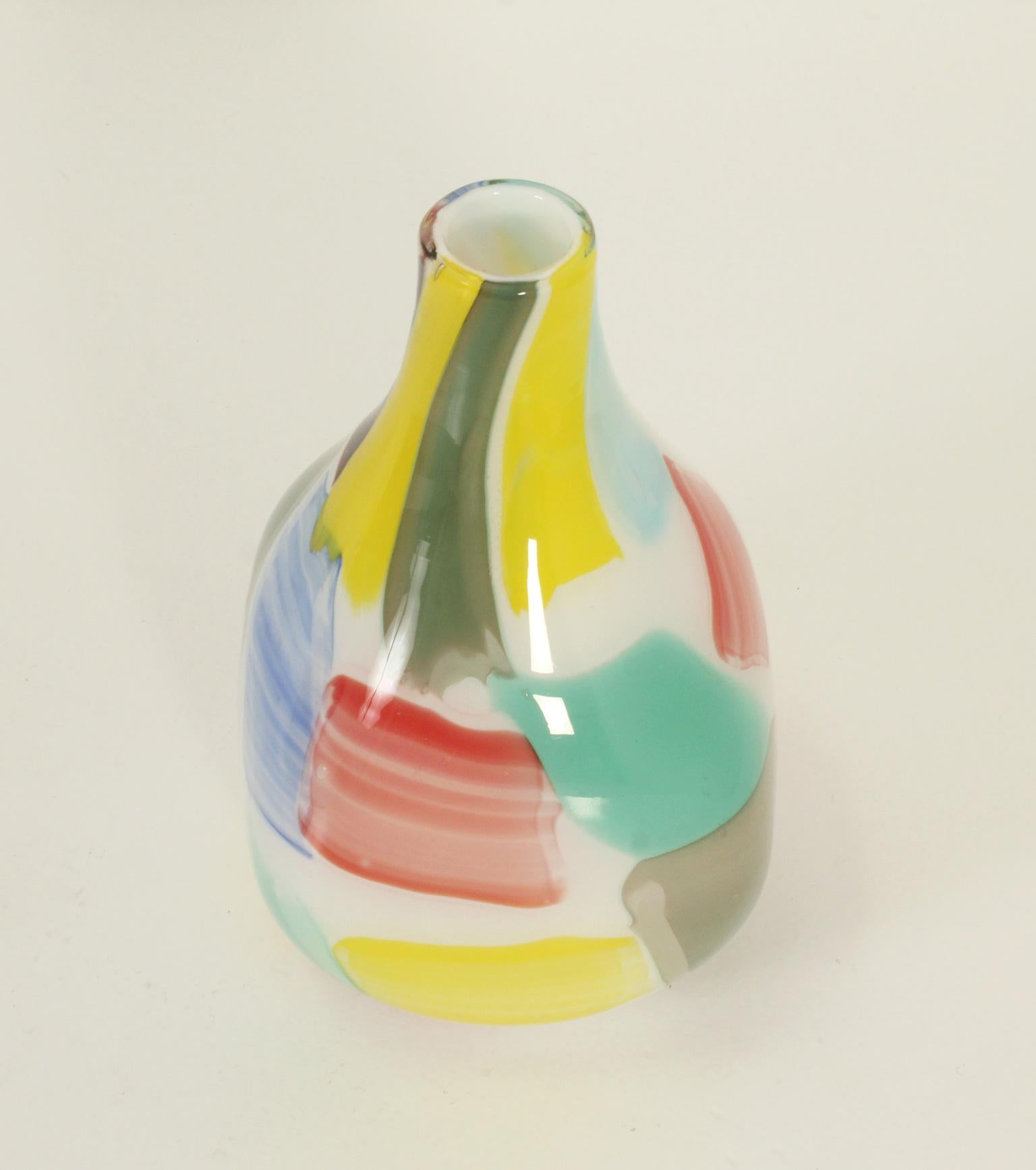 Milieu du XXe siècle Vase de Murano multicolore par Arte Nuova, Italie, années 1950 en vente