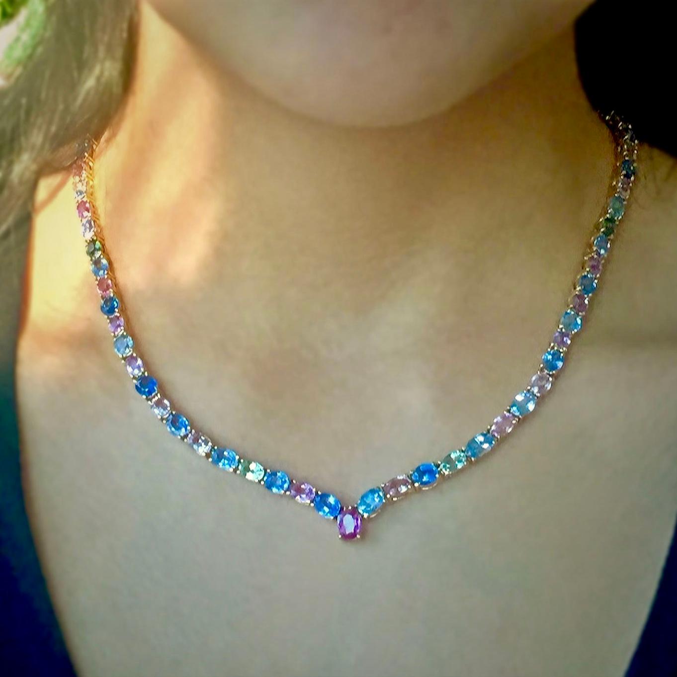 multi sapphire necklace