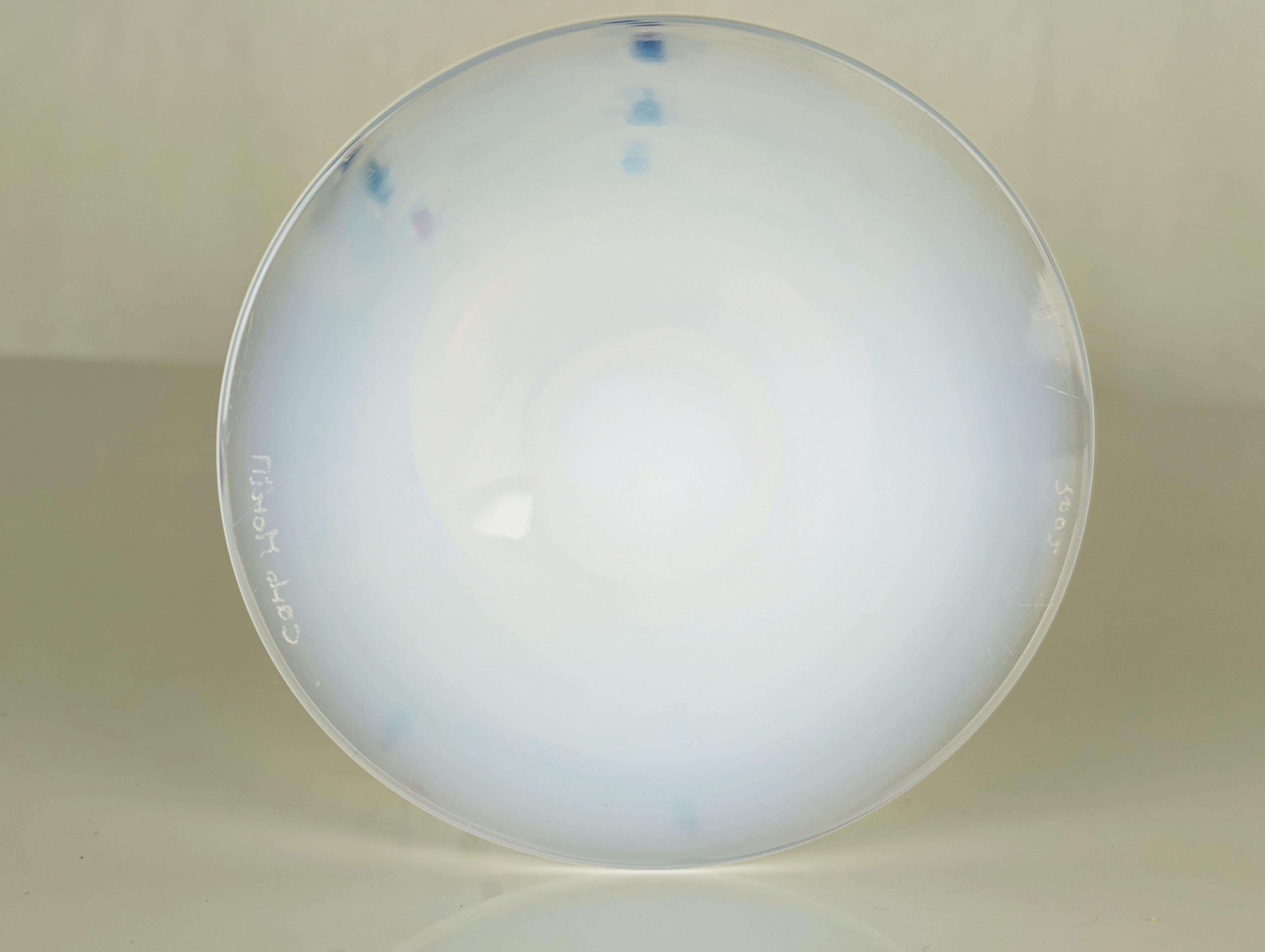 Contemporary Multicolored & Opaline Murano Glass bowl by Carlo Moretti, 2002 For Sale