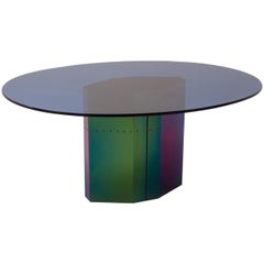 Multicolored Oval Dining Table 'Polygonon' by Afra & Tobia Scarpa for B&B Italia