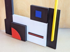 Mehrfarbige Wandskulptur aus lackiertem Holz von Angelo Giuseppe Bertolio, 2003